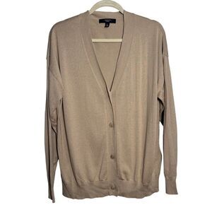 Weekend MaxMara Tan Silk Blend Cardigan Sweater Women’s Sz. L